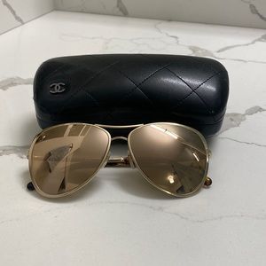 CHANEL Women’s Tan Sunglasses